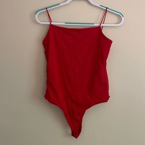 Medium Banana Republic Red Spaghetti Strap Body Suit
